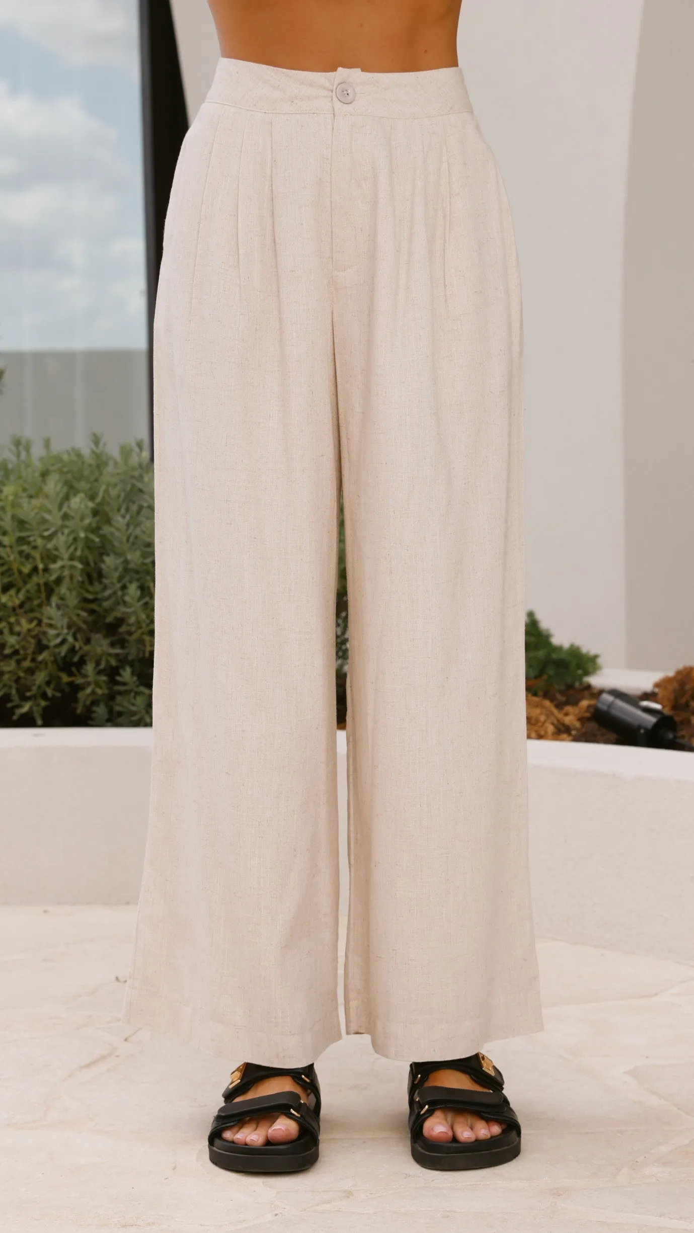 Lexi Linen Pants - Natural