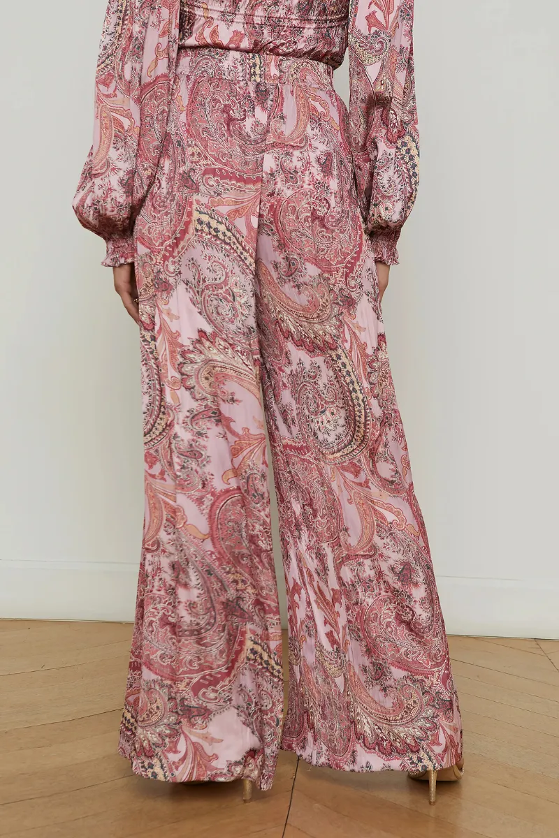 Lillian Satin Wide-Leg Pant