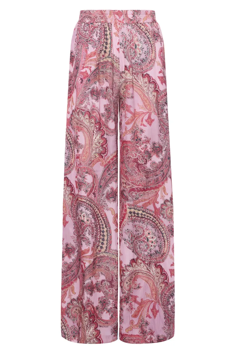 Lillian Satin Wide-Leg Pant