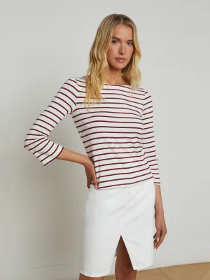 Lucille Striped Boatneck Top