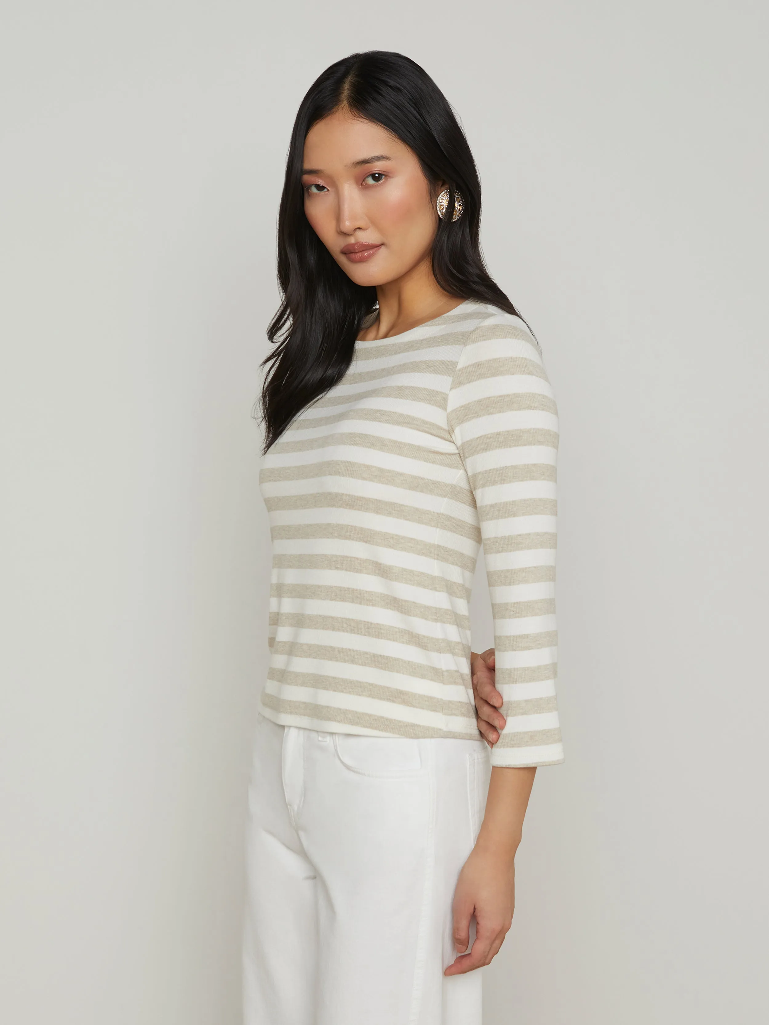 Lucille Striped Boatneck Top