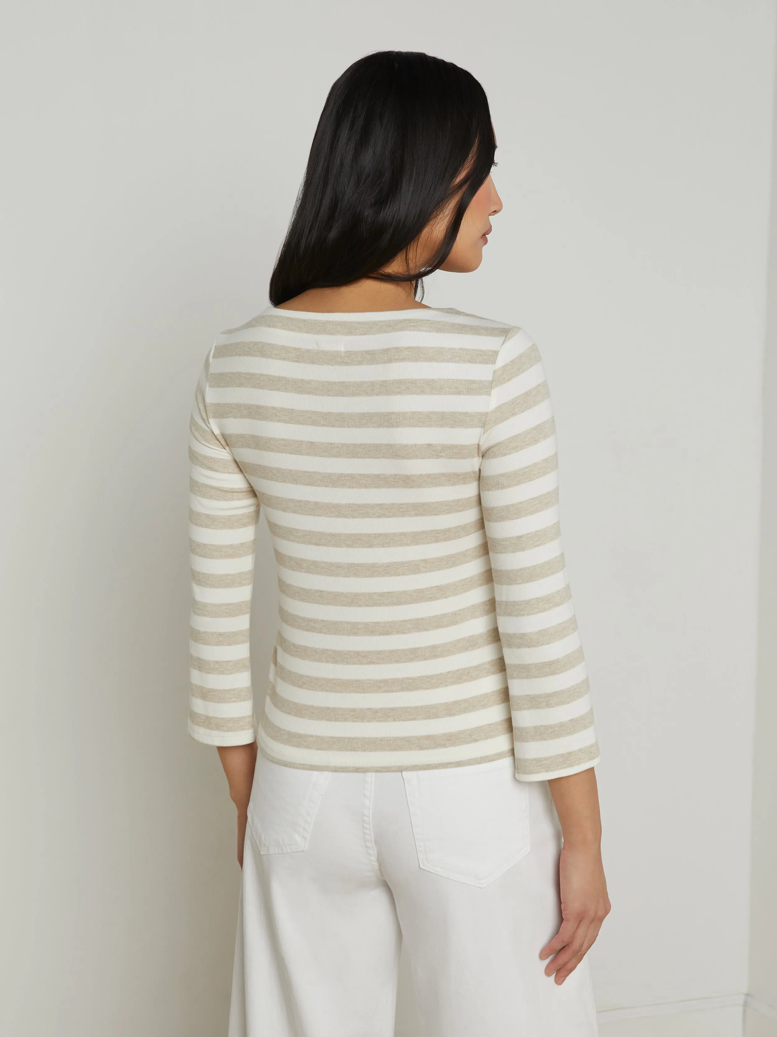 Lucille Striped Boatneck Top