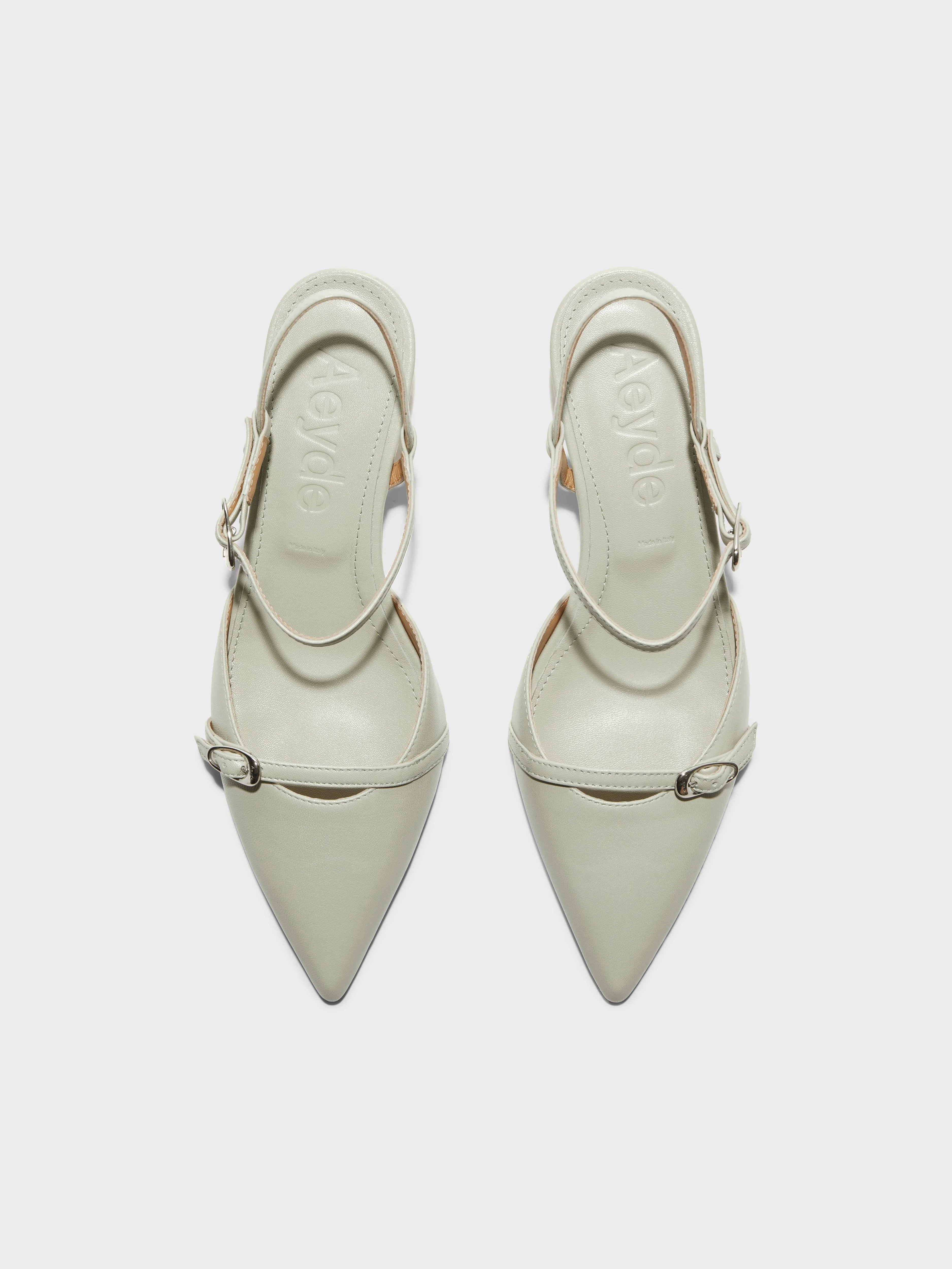 Melia Leather Kitten-Heel Pumps