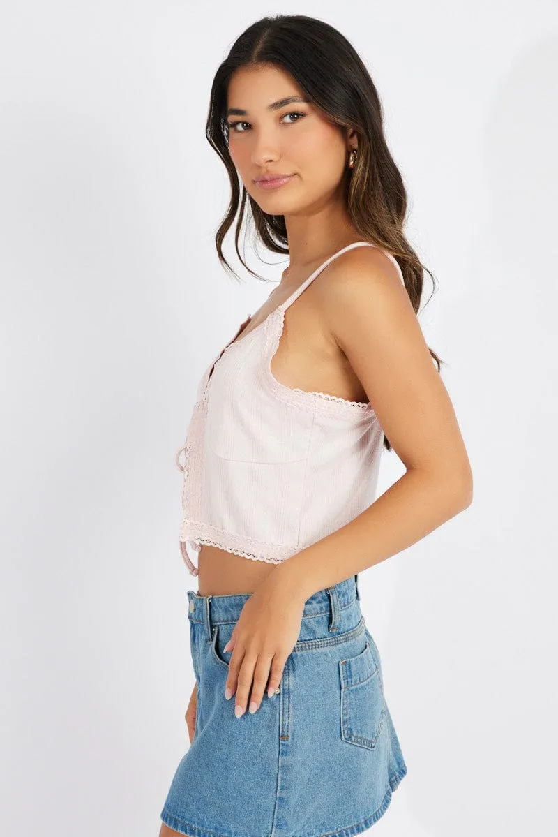 Pink Tie Up Top