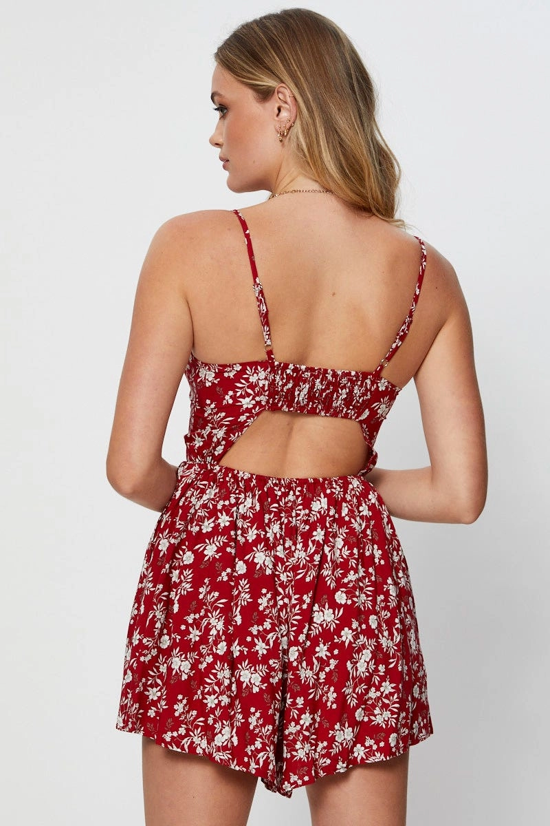 Print Playsuit Sleeveless
