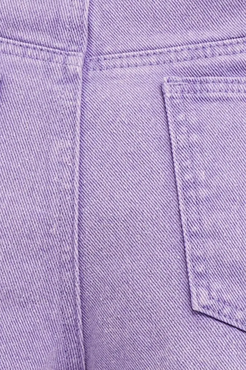 Purple Pleated Shorts