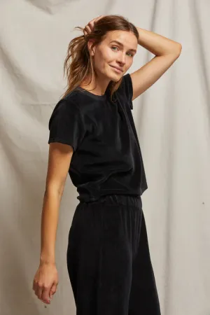 Pwt197 Black Velour Tee