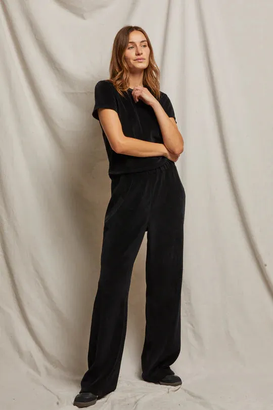 Pwt197 Black Velour Tee
