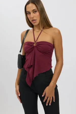 Red Halter Top Sleeveless