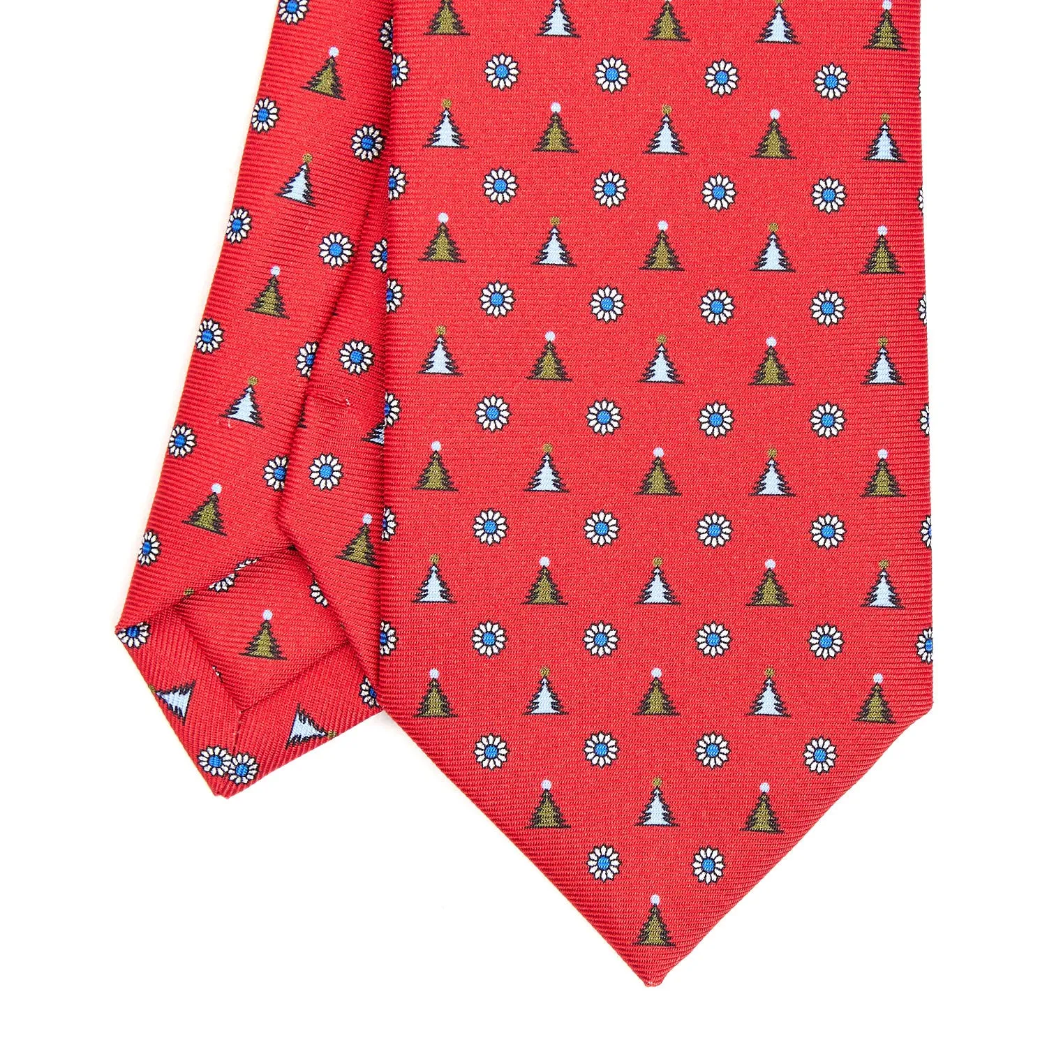 RED SARTORIAL HOLIDAY SILK TIE