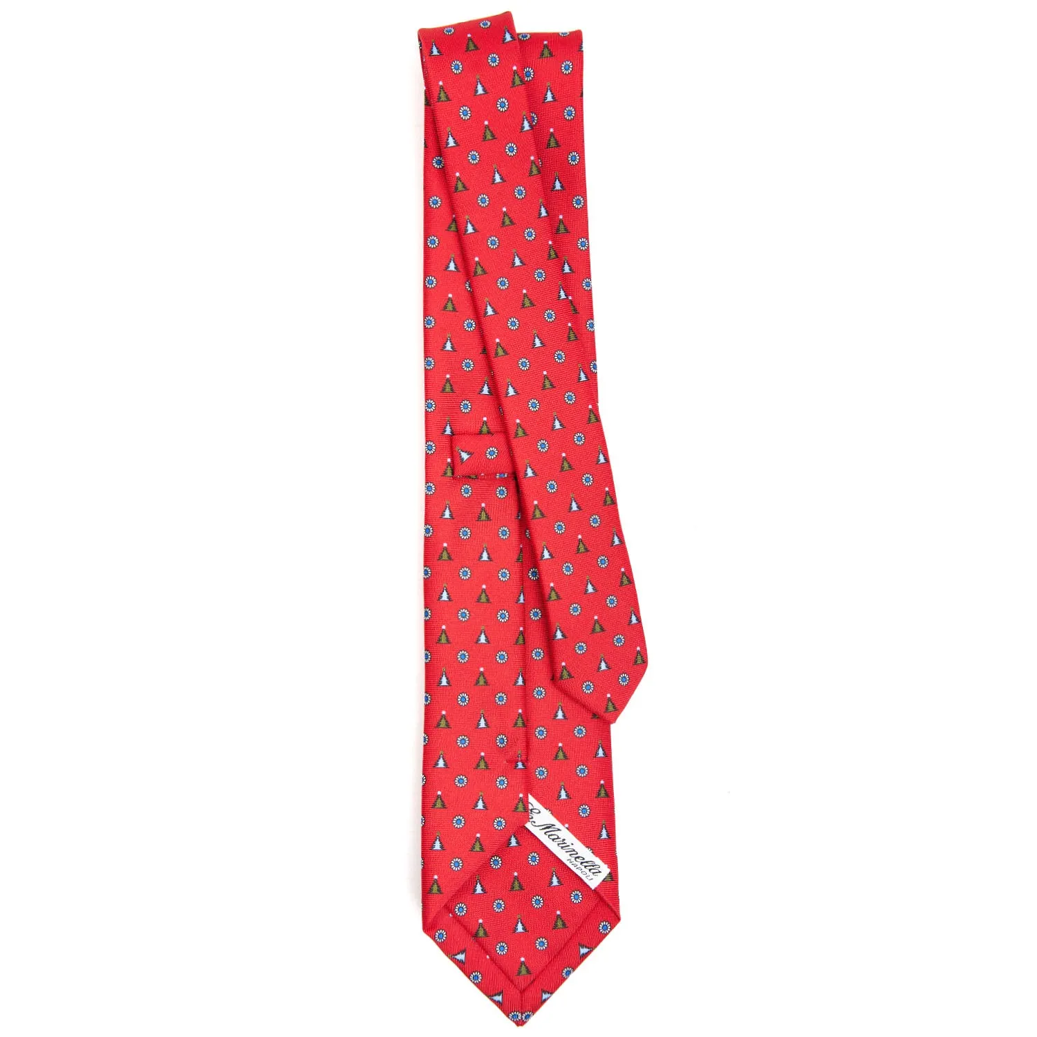 RED SARTORIAL HOLIDAY SILK TIE