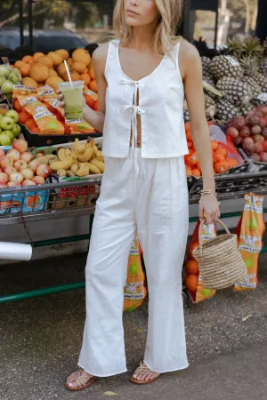 Rhaena Pant Set - White