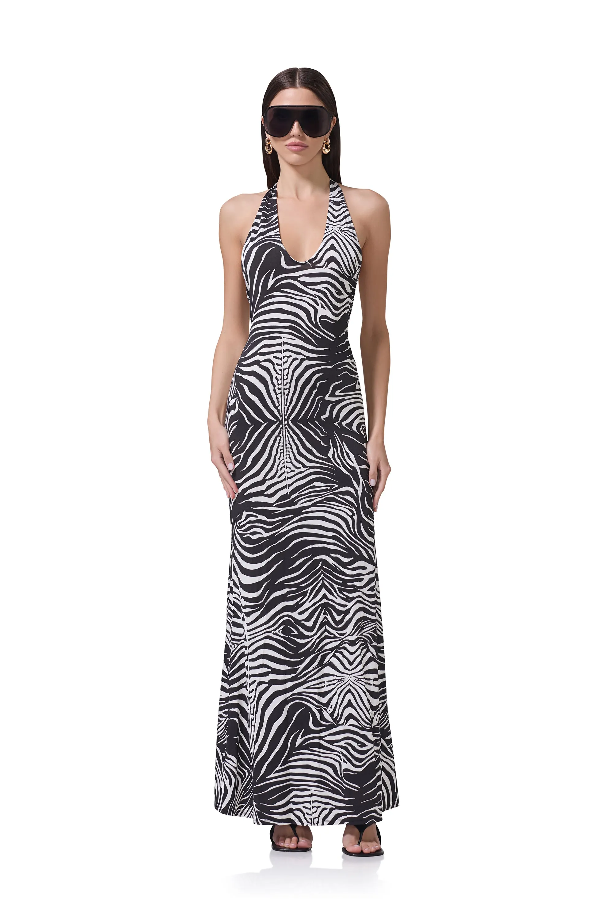 Rue Maxi Dress - Zebra Swirl