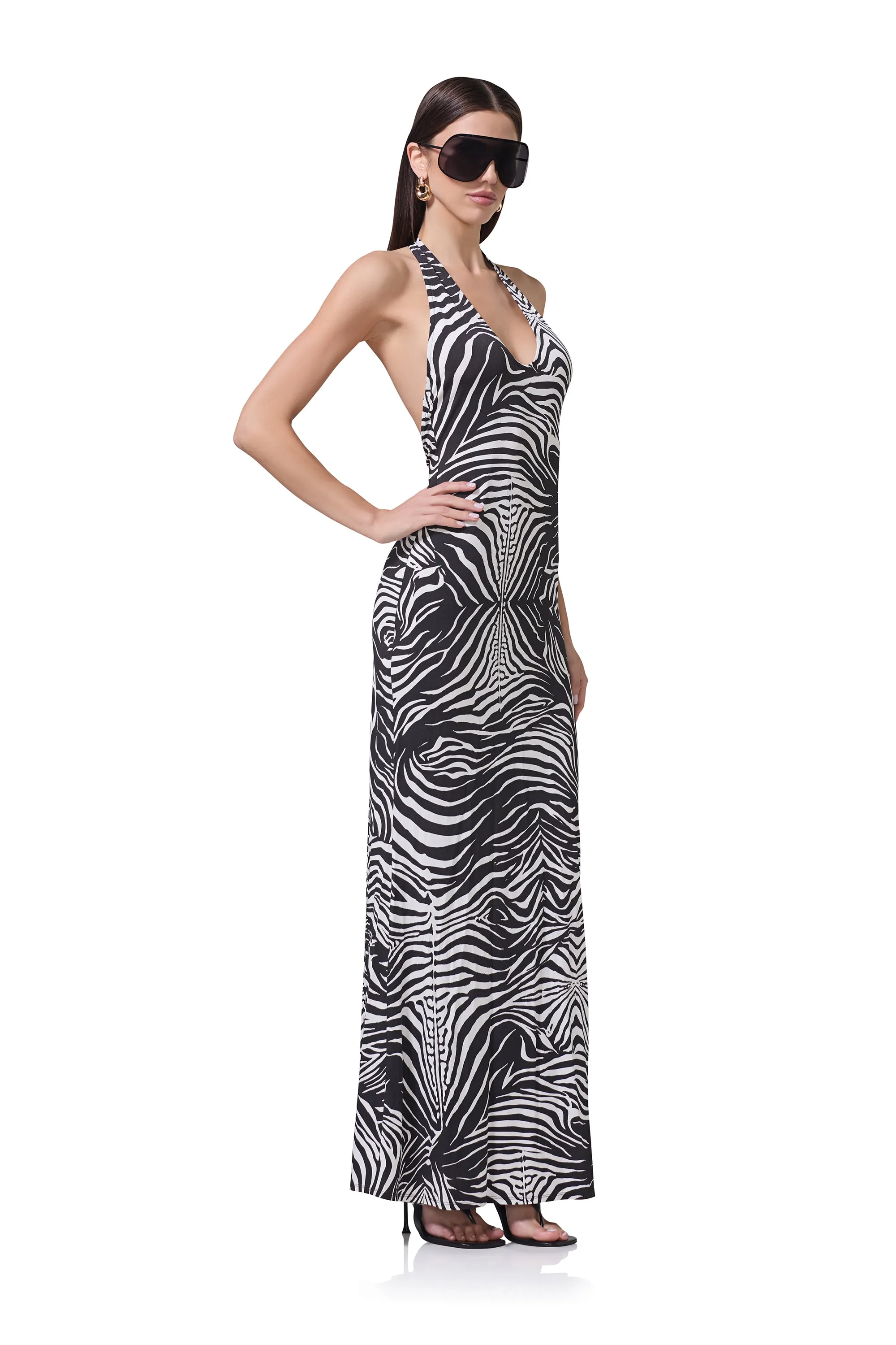 Rue Maxi Dress - Zebra Swirl