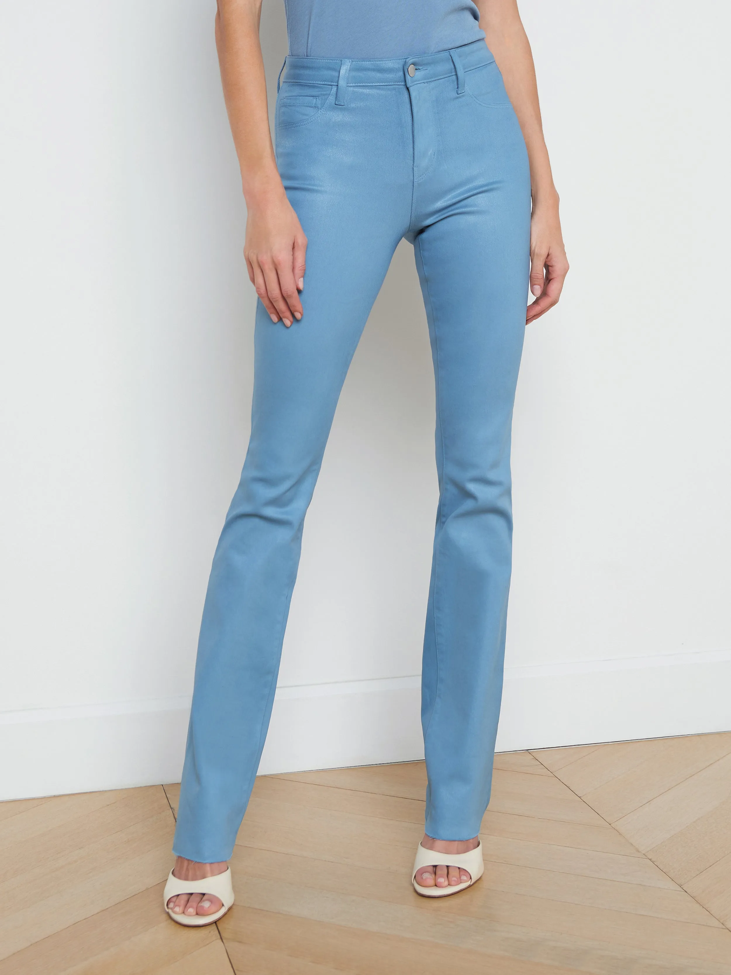 Ruth Coated Straight-Leg Jean