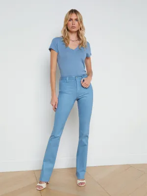 Ruth Coated Straight-Leg Jean