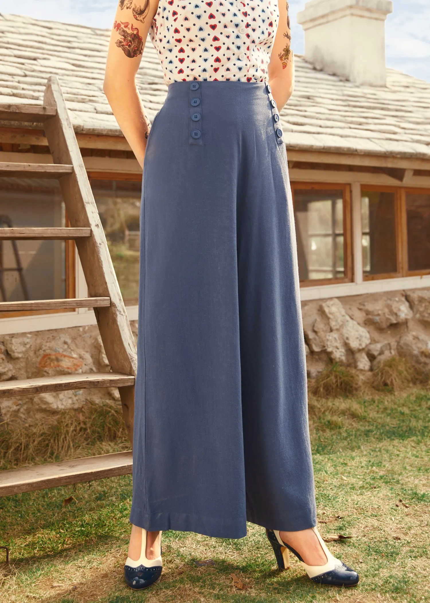 Sail Away Wide-Leg Trousers