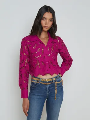 Seychelle Cropped Lace Blouse