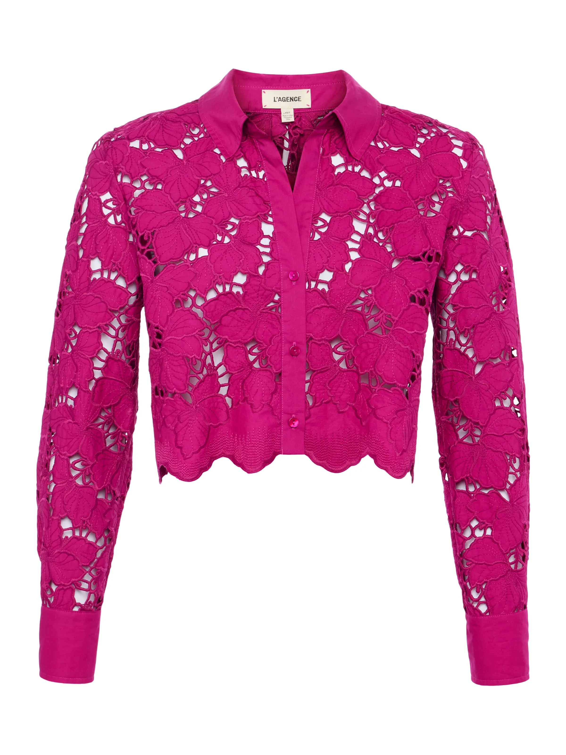 Seychelle Cropped Lace Blouse