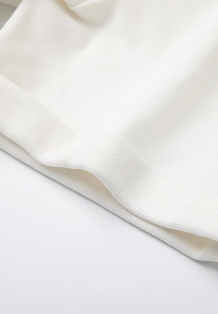 Short-sleeve Ruffled-hem Cropped Top