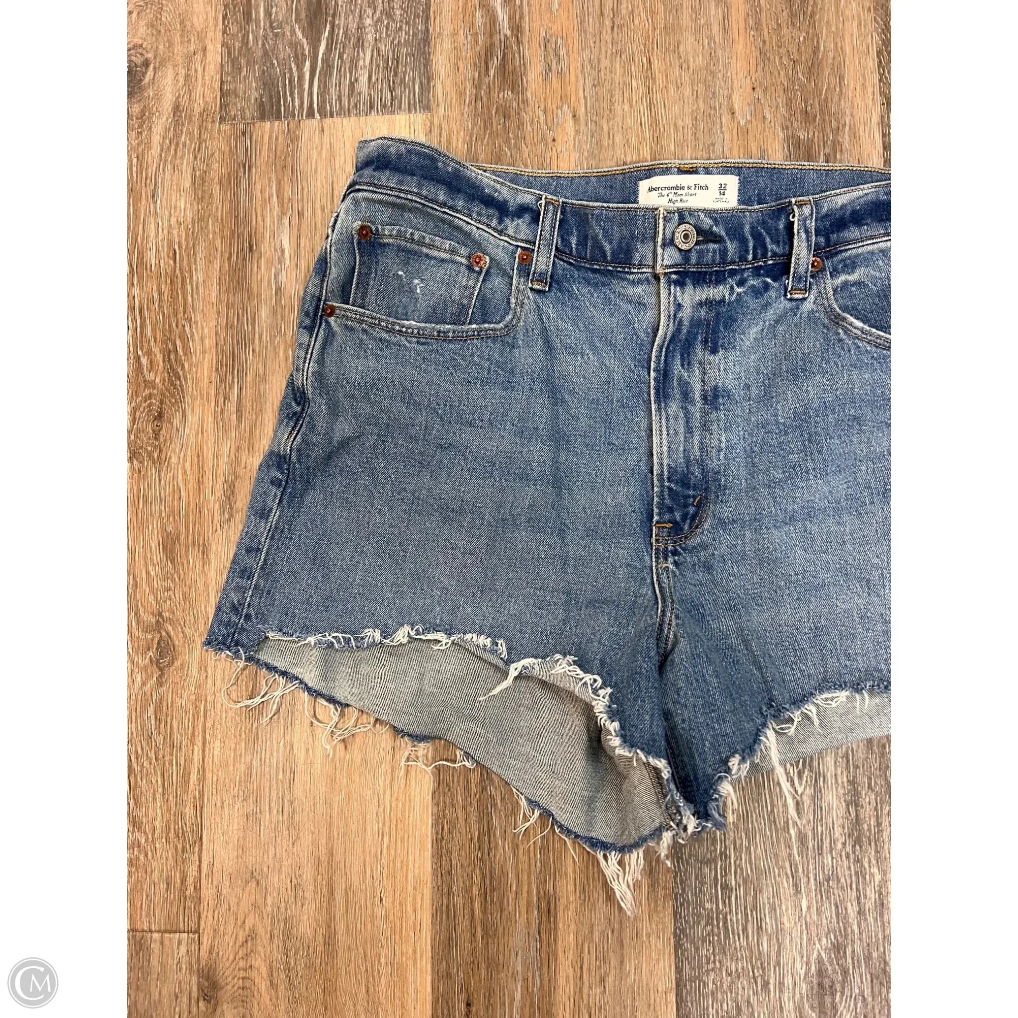 Shorts By Abercrombie And Fitch In Blue Denim, Size: 14/32