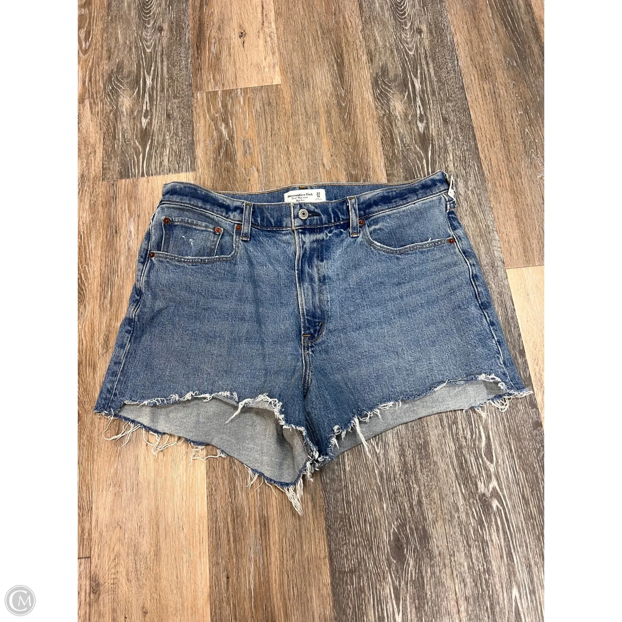 Shorts By Abercrombie And Fitch In Blue Denim, Size: 14/32