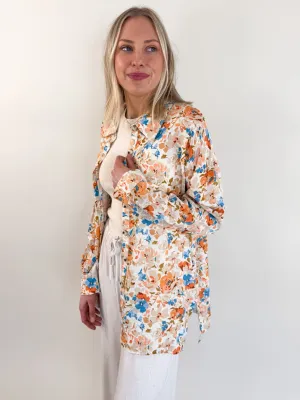 Sonoma Long Sleeve Floral Button Up