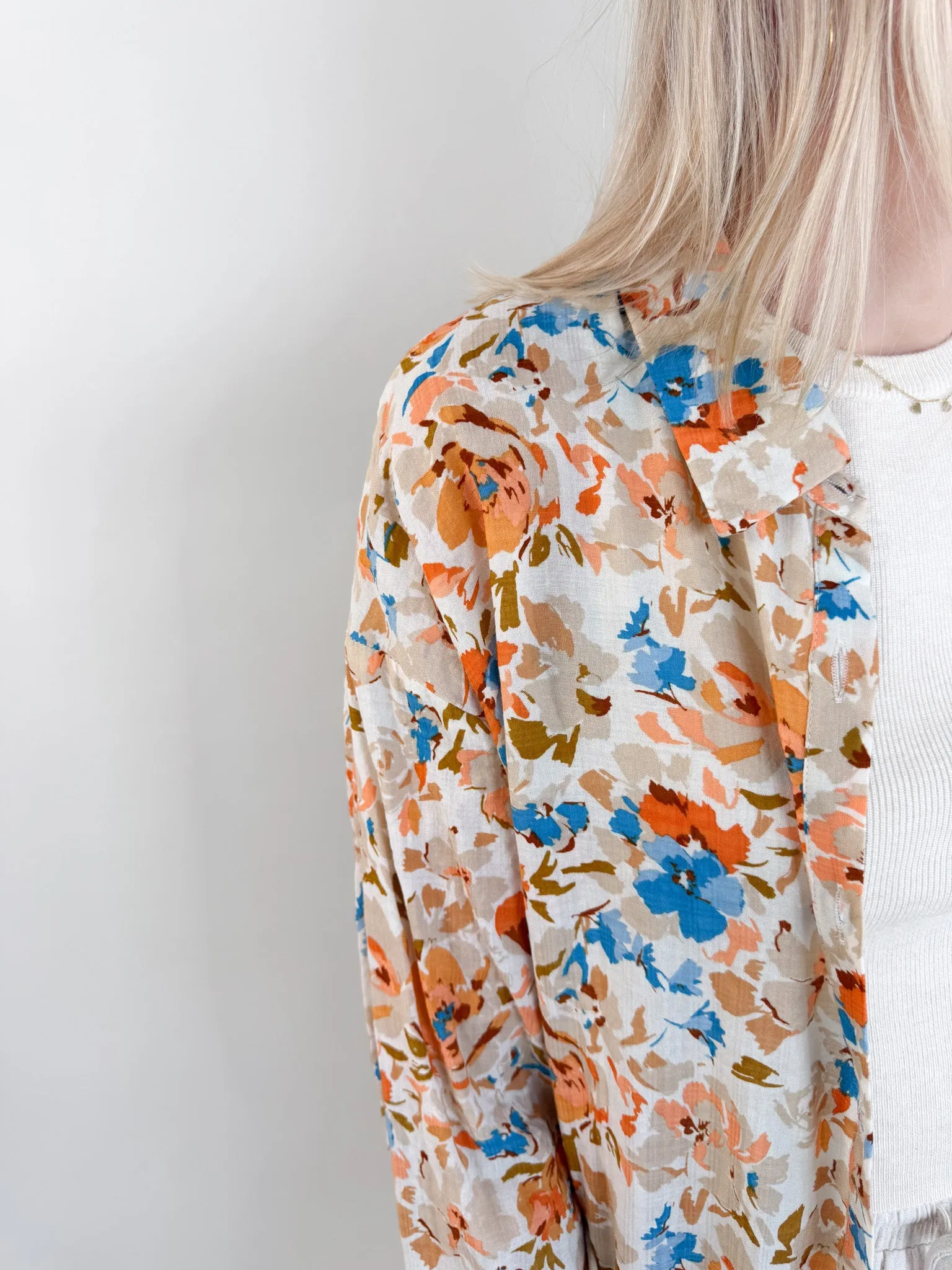 Sonoma Long Sleeve Floral Button Up