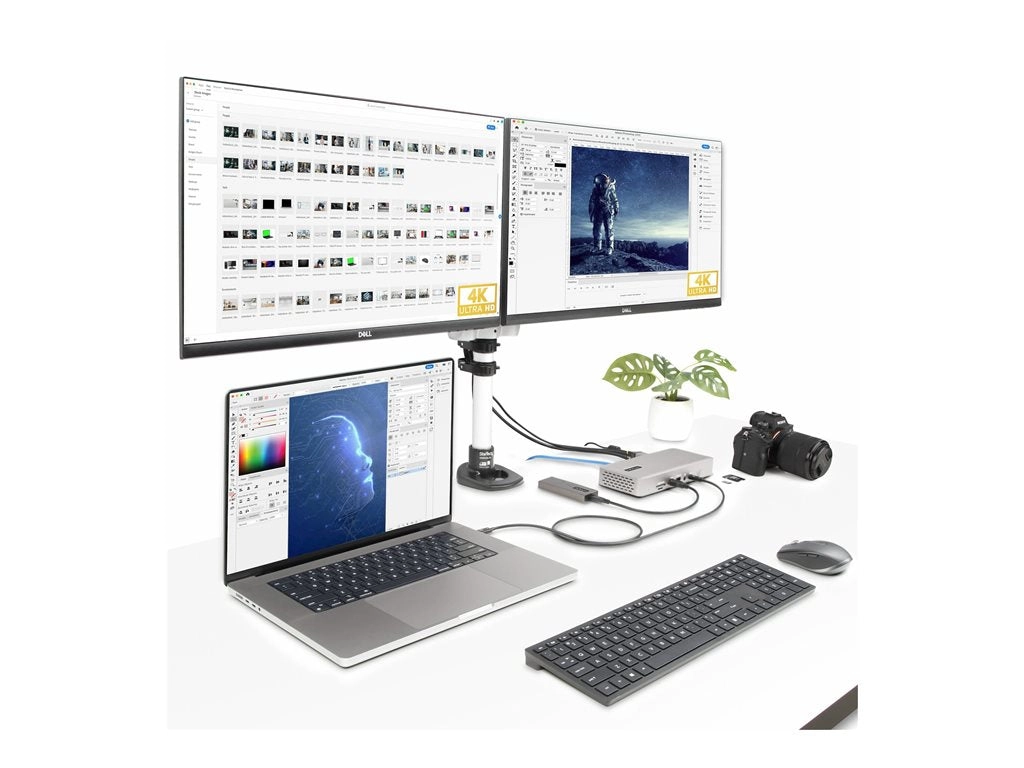 StarTech.com Thunderbolt 4 Multi-Display Docking Station, Quad/Triple/Dual Monitor Dock, 2x HDMI/2x DisplayPort, 7x USB Hub, 132N-TB4USB4DOCK
