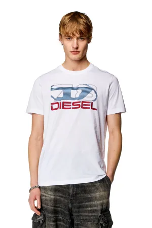 T-Diegor-K74 T-shirt with Oval D 78 print WHITE