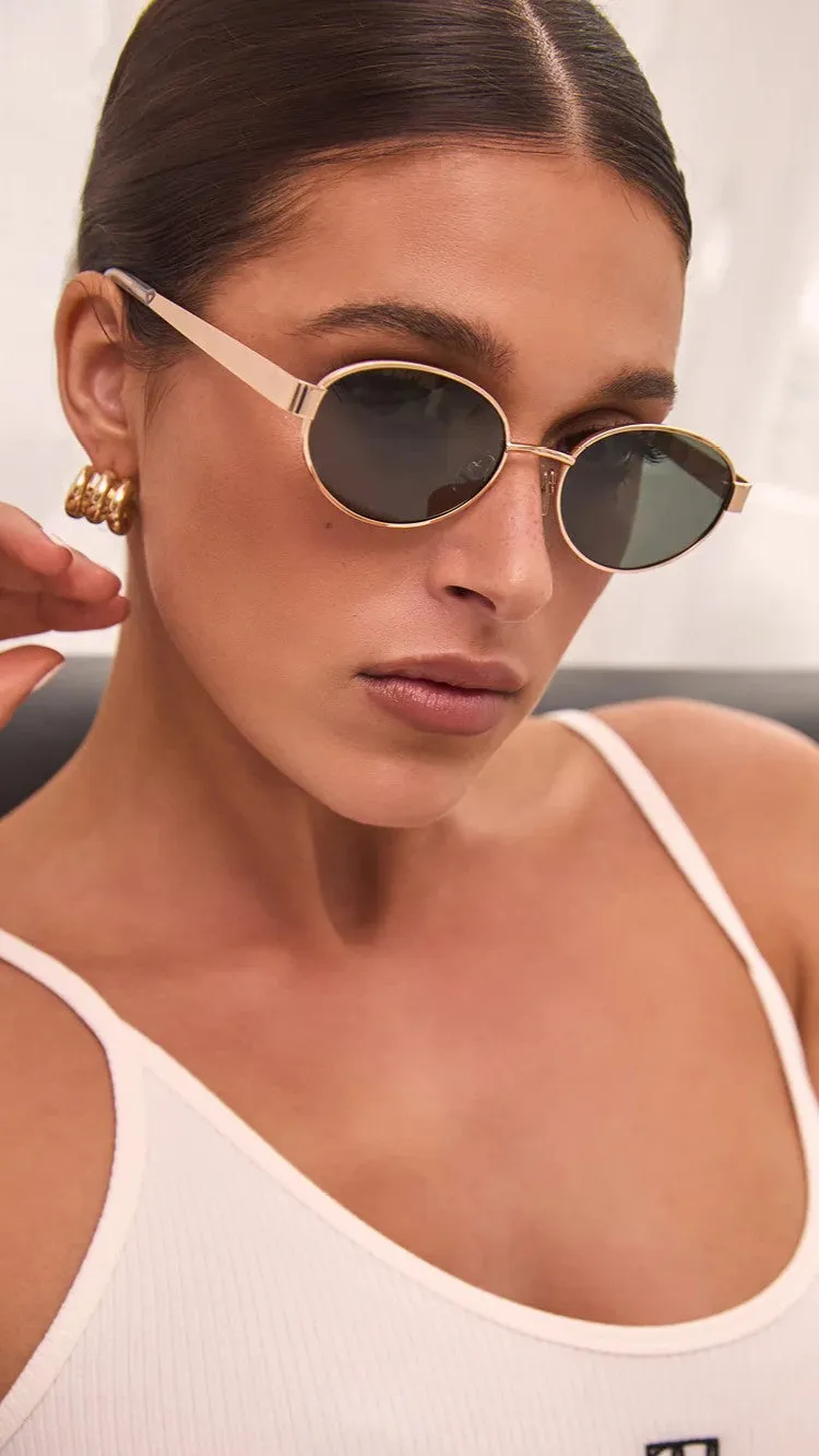 The Evangelista Sunglasses - Gold / Green