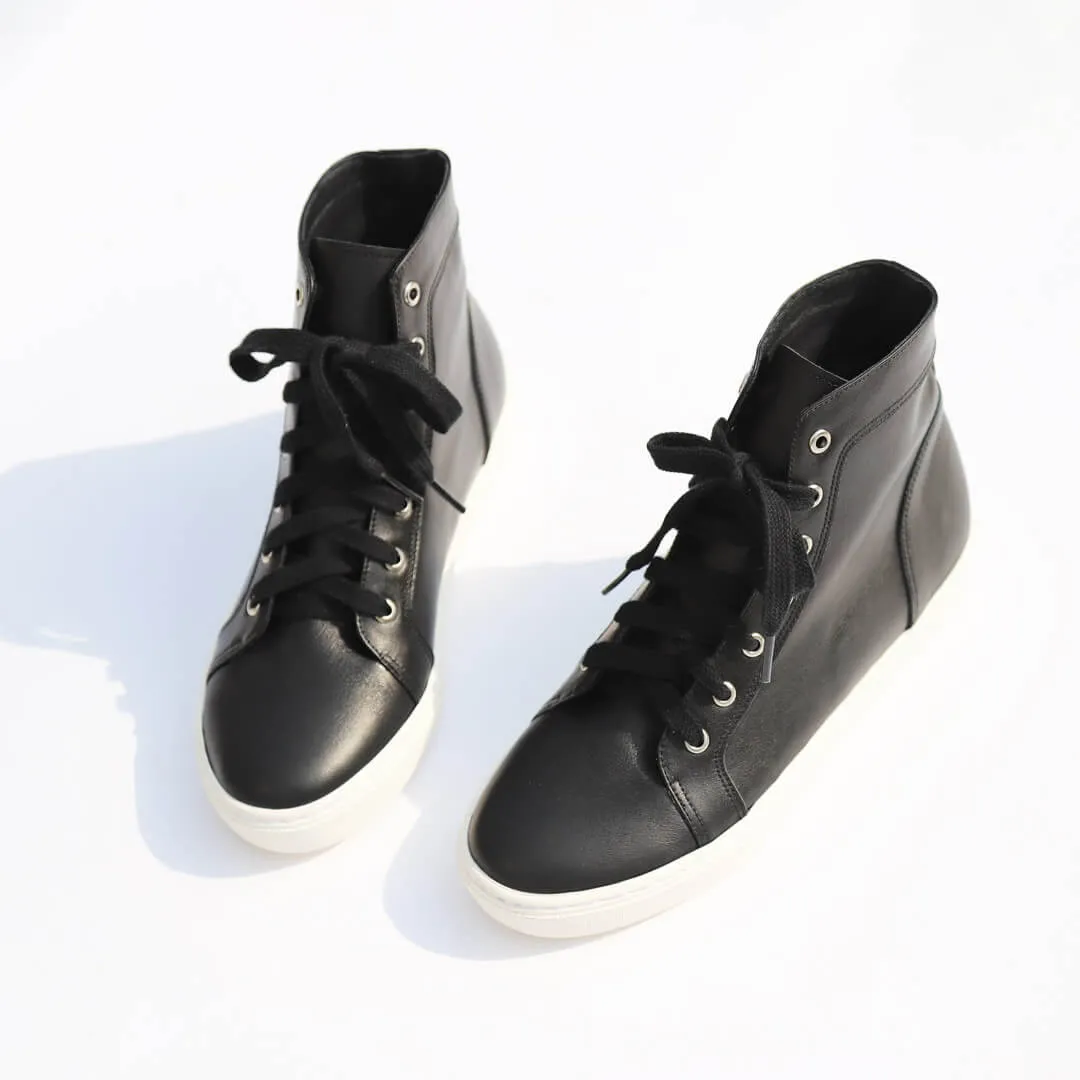 *UK size 2.5 - ALANGA - black, 3cm heels