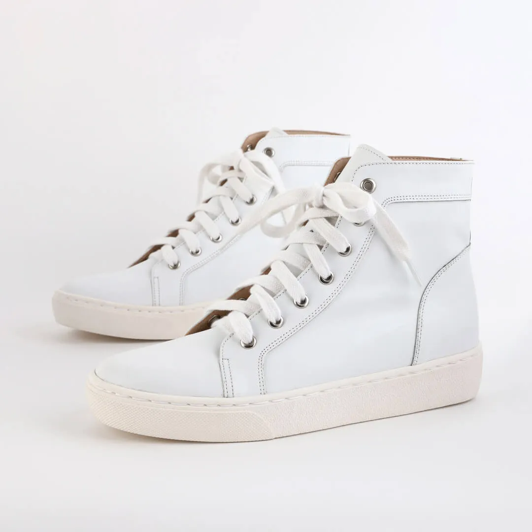 *UK size 2.5 - ALANGA - white, 3cm heels