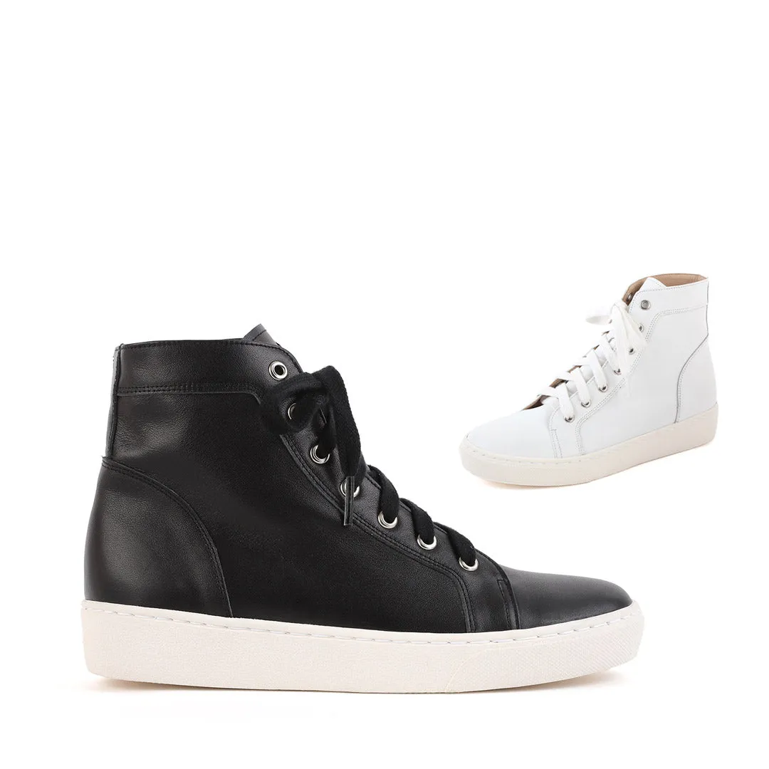 *UK size 2.5 - ALANGA - white, 3cm heels