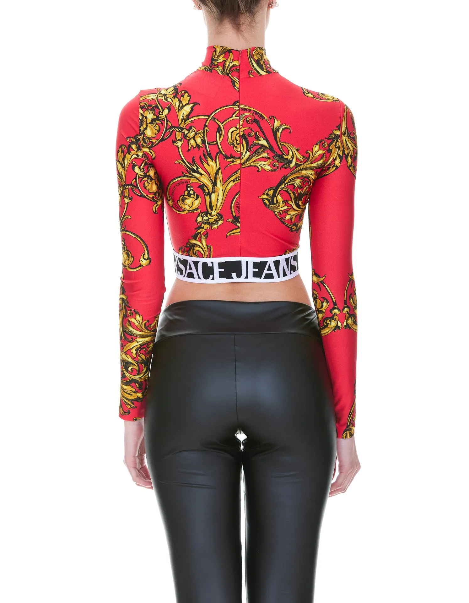 Versace Jeans Couture Barocco Printed Cropped Top