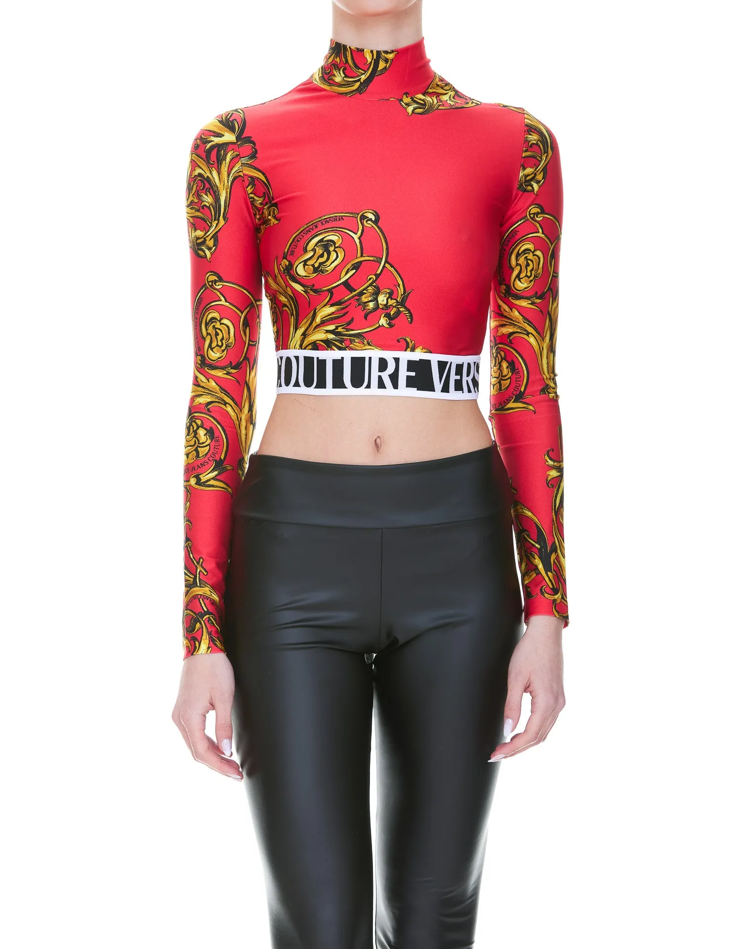 Versace Jeans Couture Barocco Printed Cropped Top