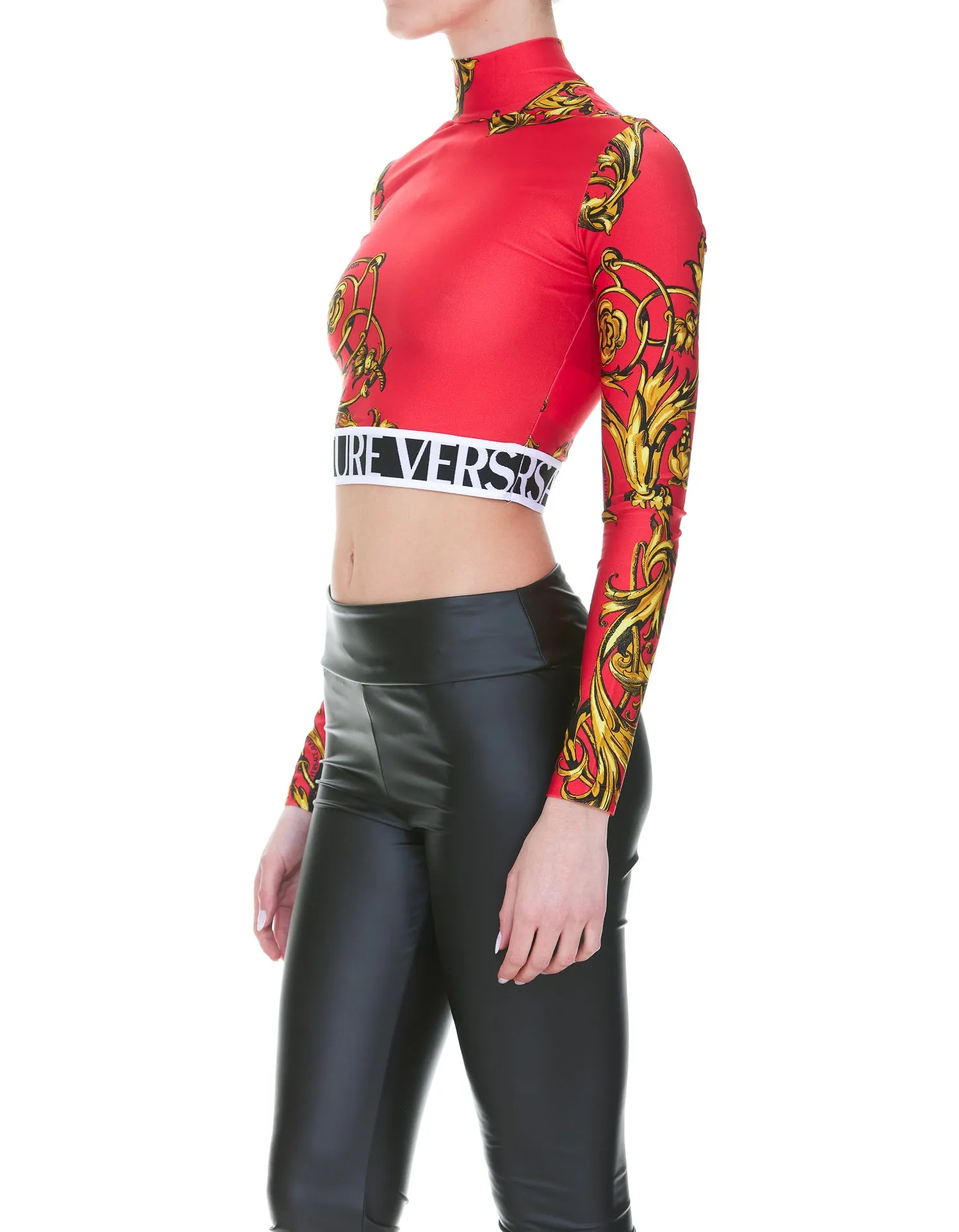 Versace Jeans Couture Barocco Printed Cropped Top
