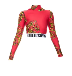 Versace Jeans Couture Barocco Printed Cropped Top