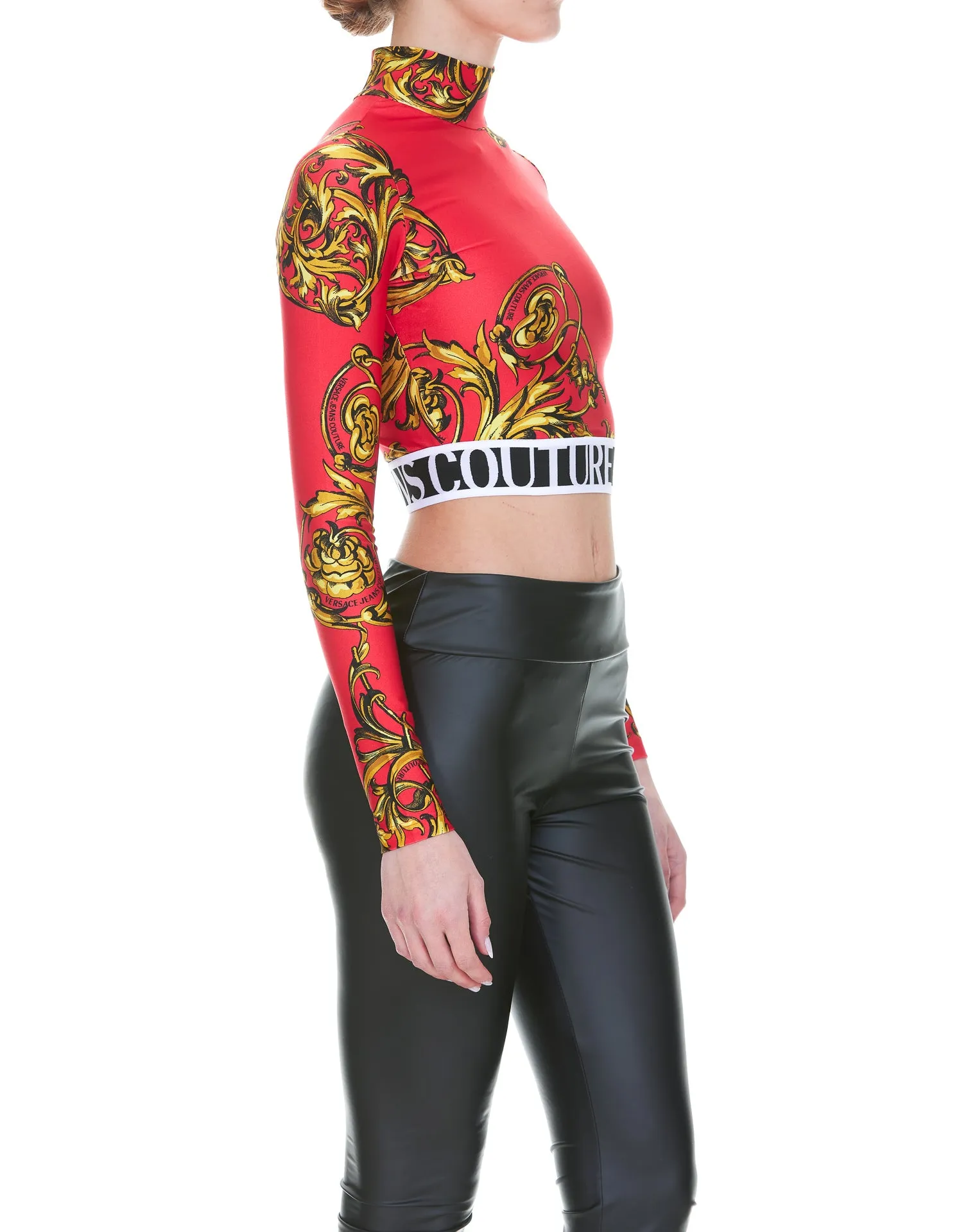 Versace Jeans Couture Barocco Printed Cropped Top