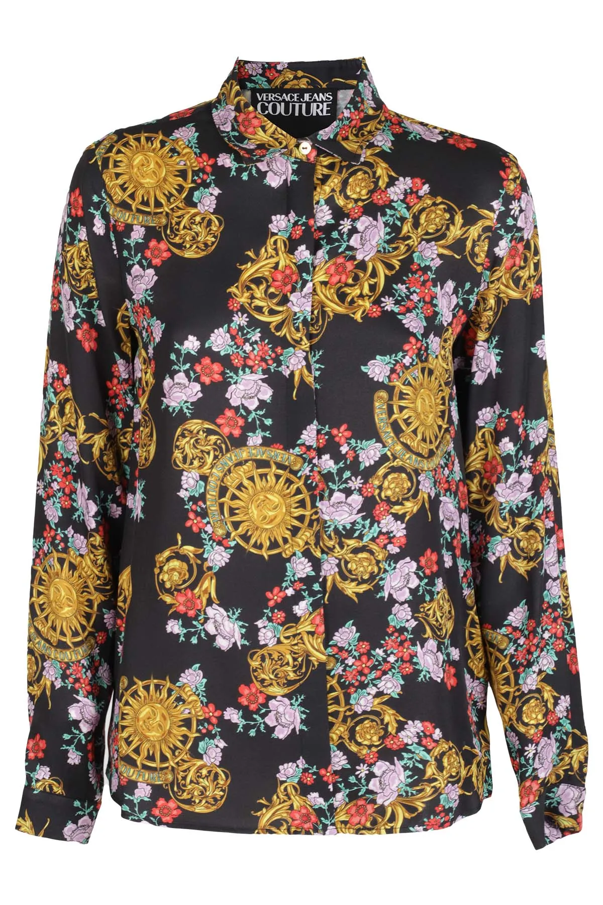Versace Jeans Couture Baroque Printed Long-Sleeved Shirt