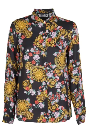 Versace Jeans Couture Baroque Printed Long-Sleeved Shirt