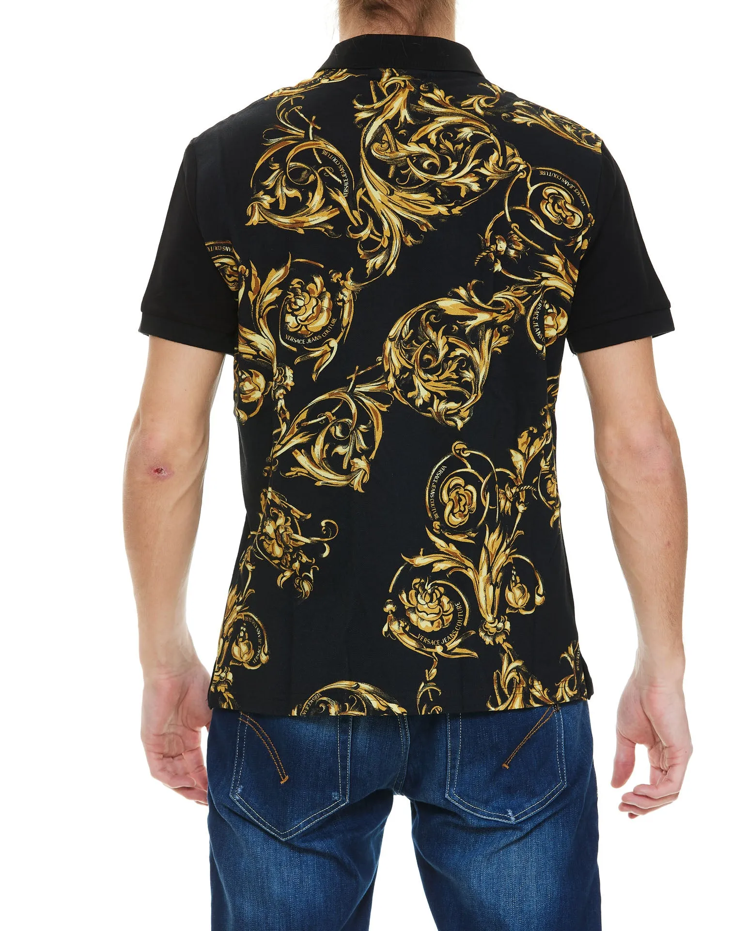 Versace Jeans Couture Baroque Printed Polo Shirt