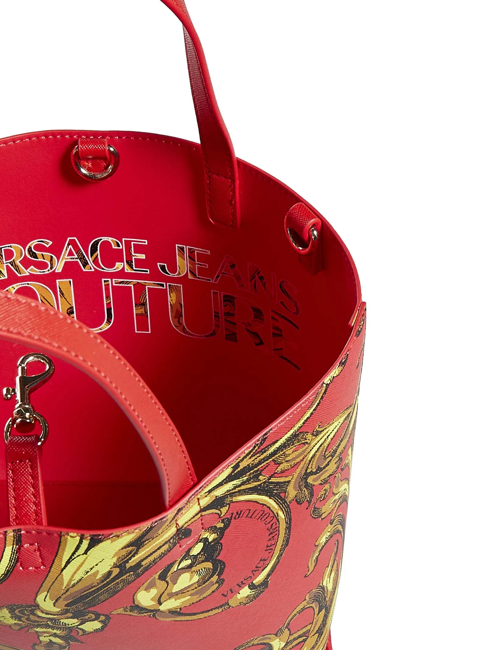Versace Jeans Couture Baroque Printed Top Handle Bag