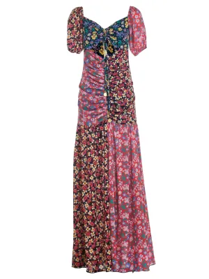Versace Jeans Couture Floral Printed Maxi Dress
