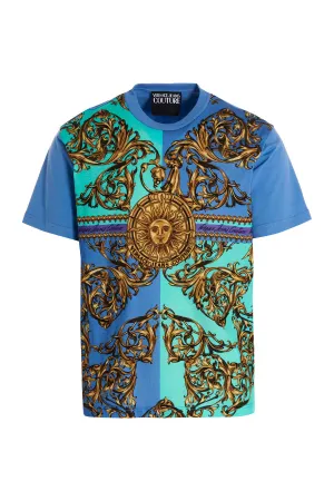Versace Jeans Couture Garland Sun Printed Crewneck T-Shirt