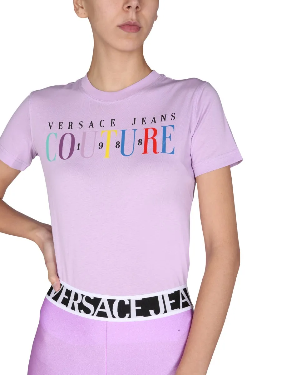 Versace Jeans Couture Logo Printed Crewneck T-Shirt