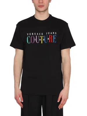 Versace Jeans Couture Logo Printed Crewneck T-Shirt