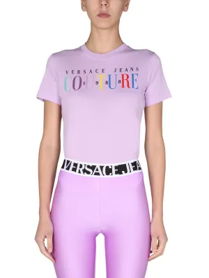 Versace Jeans Couture Logo Printed Crewneck T-Shirt