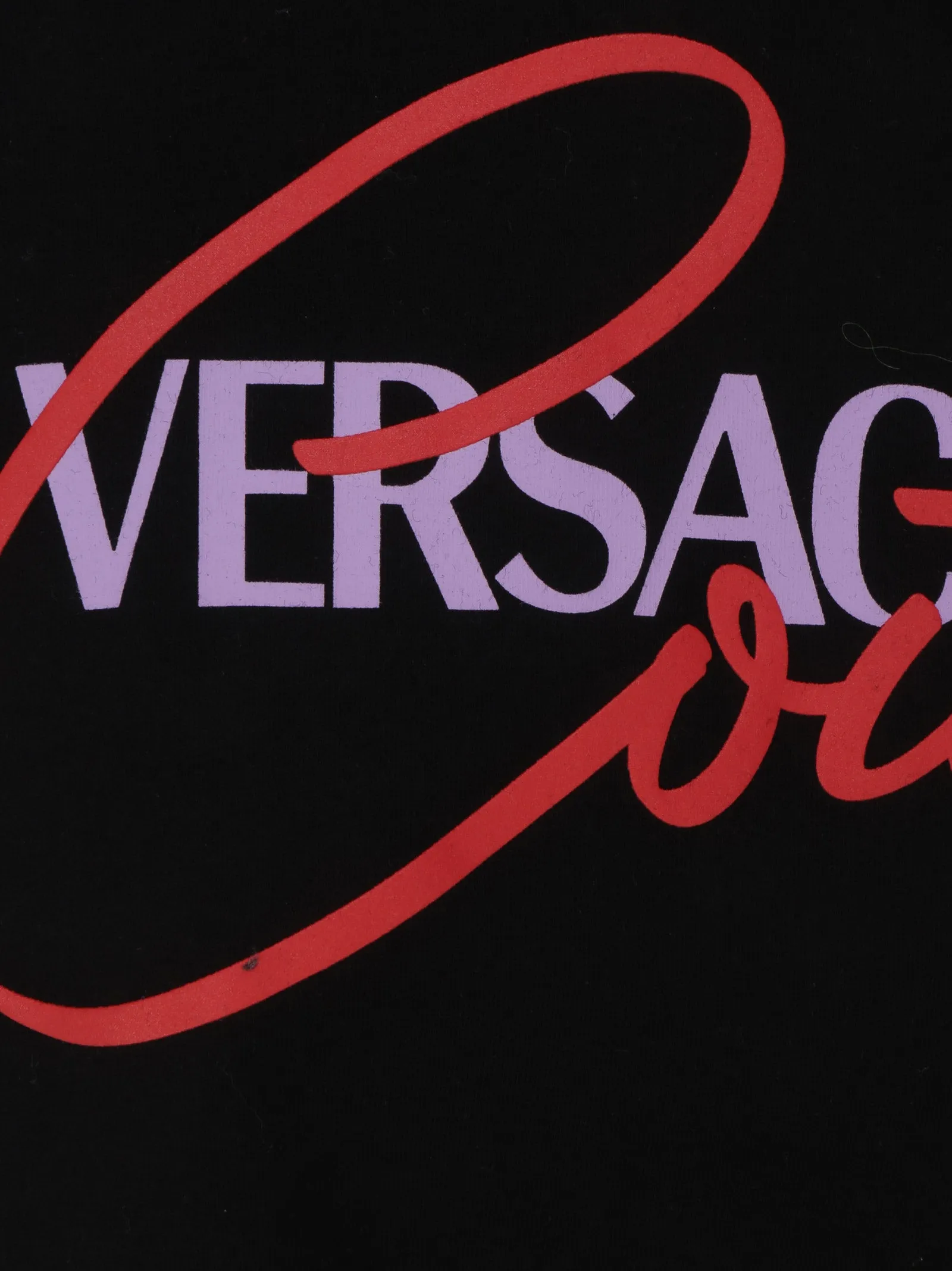 Versace Jeans Couture Logo Printed Cropped T-Shirt