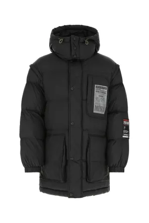 Versace Jeans Couture Logo Printed Padded Coat